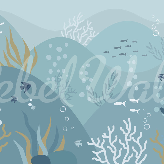 Tapet Sea Landscape, Ocean Blue cu peisaj marin