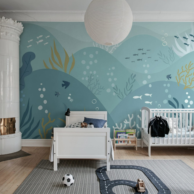 Tapet Sea Landscape, Ocean Blue cu peisaj marin