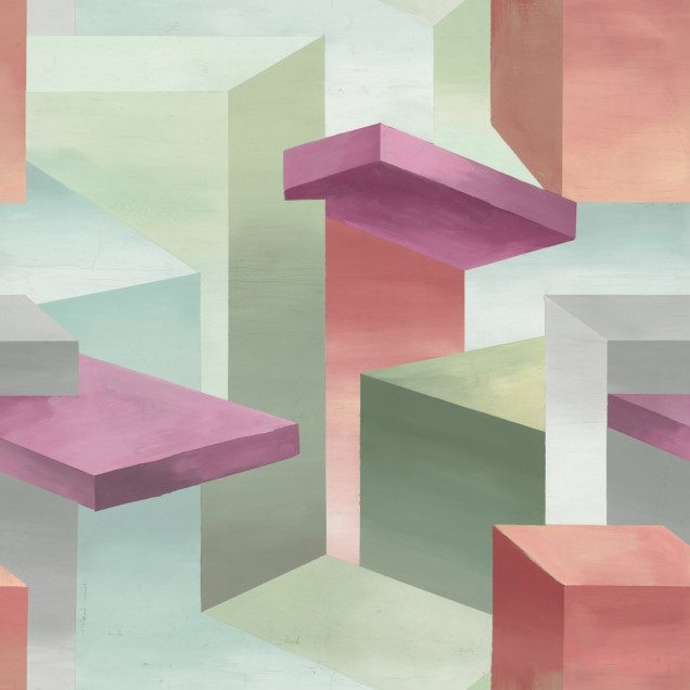 Wallpaper abstract cu design modern și culori vibrante, perfect pentru a crea un punct focal în orice cameră.