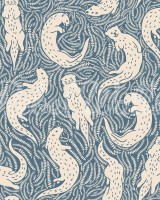 Cute Otters, Blue, Rebel Walls
