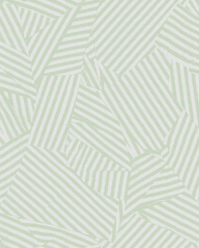 Tapet abstract verde deschis într-un living modern