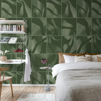 Tapet verde închis cu model abstract