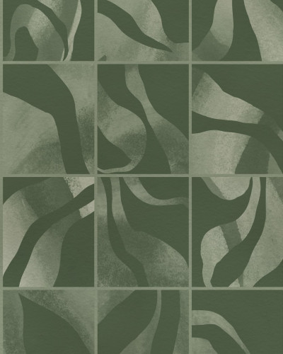 Tapet verde închis cu model abstract
