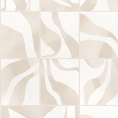 Tapet bej cu model abstract într-un living modern