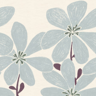 Sketched Flower, Blue, Rebel Walls