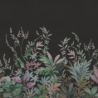 Jungle Meadow, Black, Rebel Walls