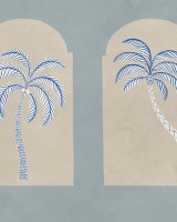 Palm Arches, Blue, Rebel Walls