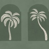 Palm Arches, Green, Rebel Walls