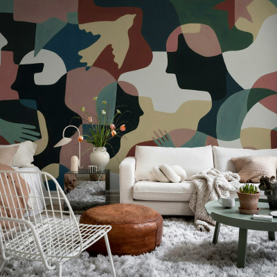 Fototapet abstract multicolor cu design modern