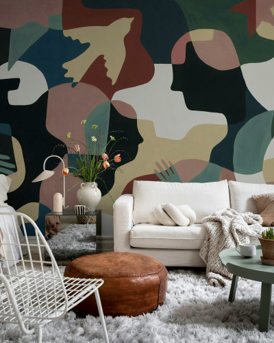 Fototapet abstract multicolor cu design modern