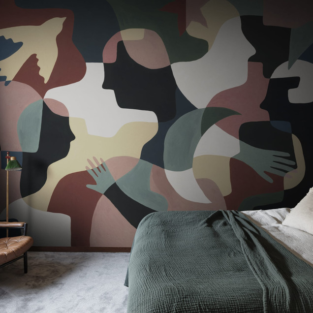 Fototapet abstract multicolor cu design modern