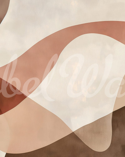 Fototapet abstract cu valuri în nuanțe de ruginiu