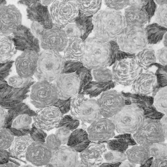 Tapet floral alb-negru în design interior modern