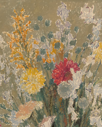 Fototapet floral cu design artistic și boem
