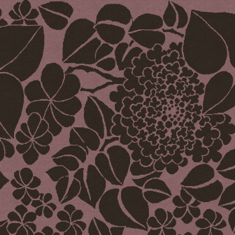 Tapet floral roz cu detalii maro într-un interior elegant