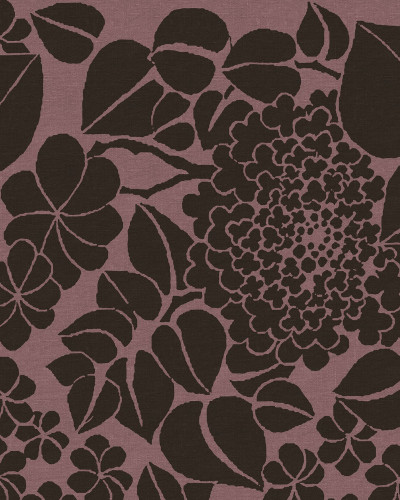 Tapet floral roz cu detalii maro într-un interior elegant