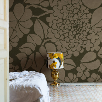 Fototapet floral bej cu design elegant
