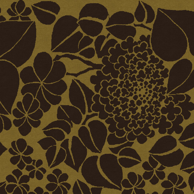 Tapet floral maro cu design îndrăzneț
