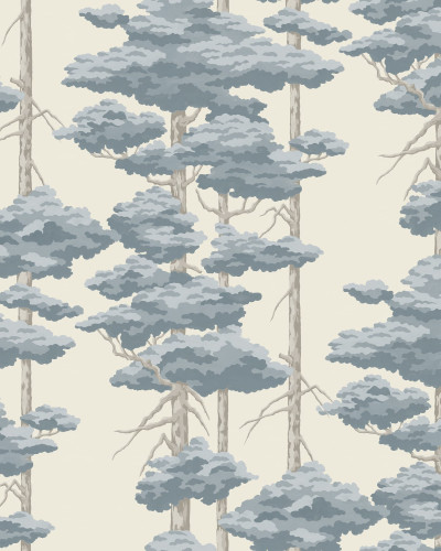 Tapet cu design de pădure de pini 