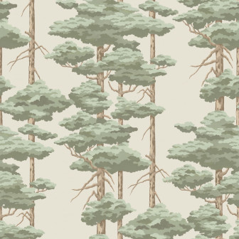 Fototapet cu pini verzi într-o bucătărie modernă