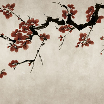 Blush of Spring, Burgundy, Rebel Walls