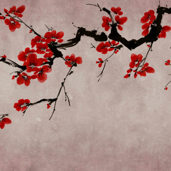 Blush of Spring, Red, Rebel Walls