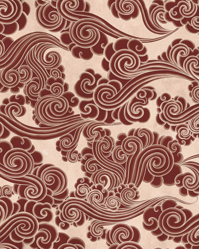 Tapet decorativ cu design abstract roșu