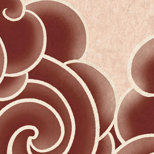 Tapet decorativ cu design abstract roșu