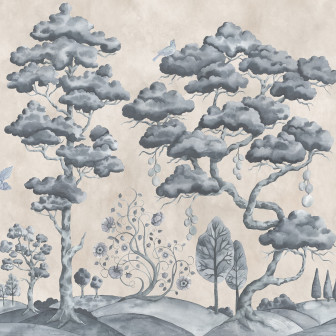 Forest Poem, Blue, Rebel Walls