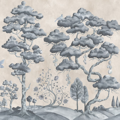 Forest Poem, Blue, Rebel Walls