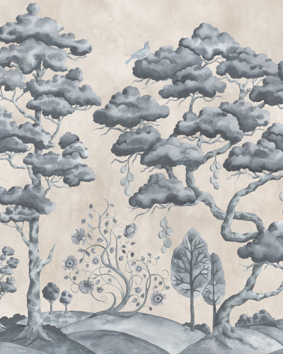 Forest Poem, Blue, Rebel Walls