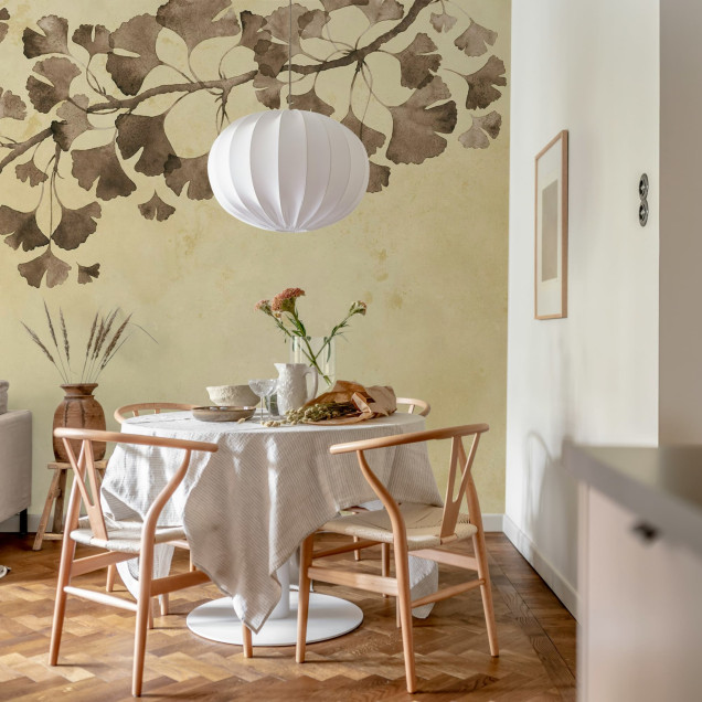 Tapet cu frunze maro Maidenhair Tree