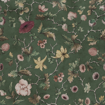 Tapet floral verde cu design rafinat
