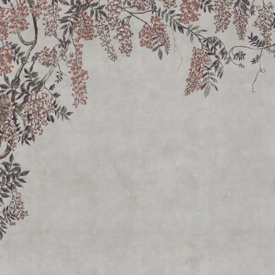 Fototapet cu wisteria gri, decor interior elegant