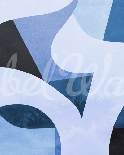 Abstract Curves, Blue, Rebel Walls