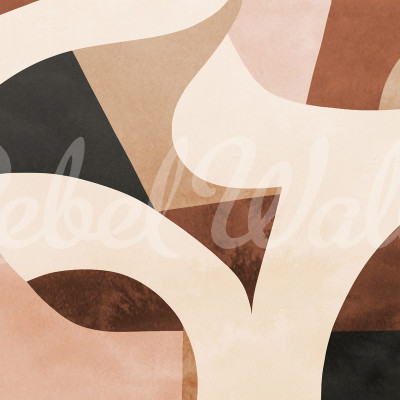 Abstract Curves, Brown, Rebel Walls