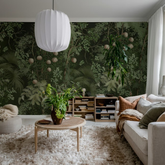 Tapet și fototapet cu motive tropicale în nuanțe de verde