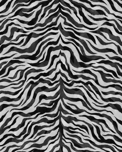 Tapet abstract alb-negru în living modern