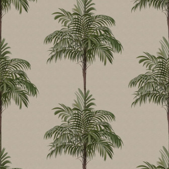 Tapet cu design vintage de palmieri într-un living elegant