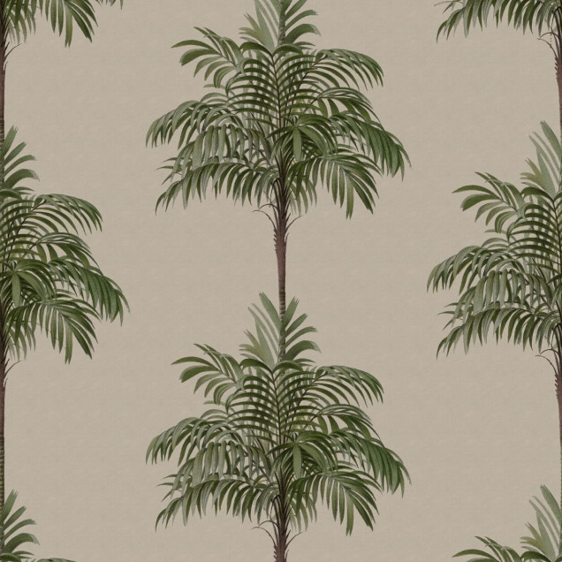 Tapet cu design vintage de palmieri într-un living elegant