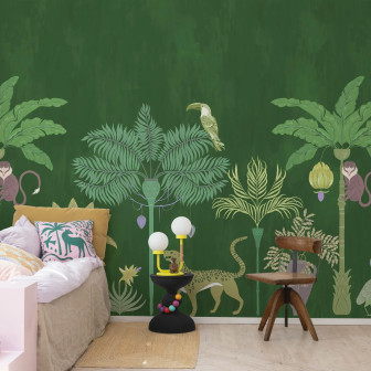 Fototapet cu motiv tropical verde