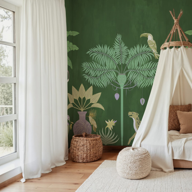 Fototapet cu motiv tropical verde