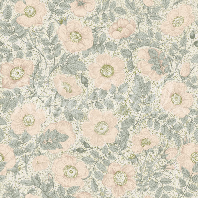 Tapet floral pastelat cu design delicat
