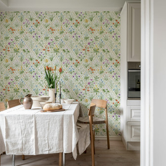 Fototapet floral cu design delicat