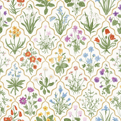 Fototapet floral cu design delicat
