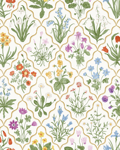 Fototapet floral cu design delicat