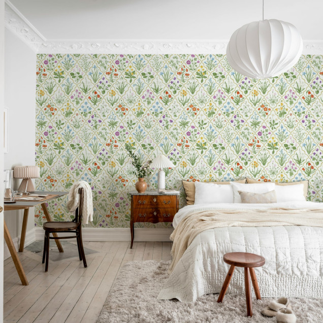 Fototapet floral cu design delicat