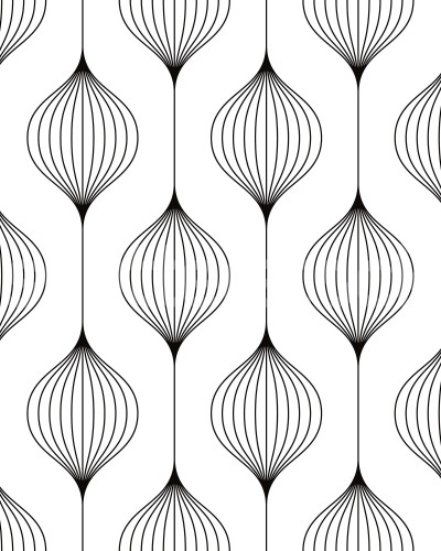 Tapet cu model retro abstract în nuanțe de negru și alb
