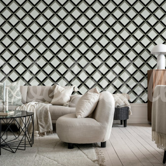 Tapet cu model geometric în nuanțe de gri