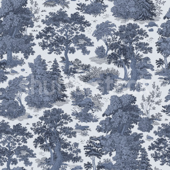 Woodland Toile, Blue, Rebel Walls